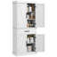 Armoire de rangement pour garde-manger de 72 po de hauteur avec portes en rotin et tiroir-1139214965-1139214967