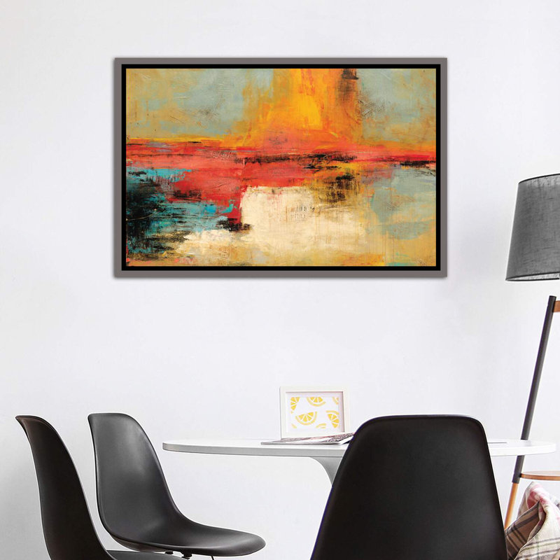 " Acertijo " by Nancy Villarreal Santos, 40" H x 60" W x 1.5" D, Dark Rustic Wood Framed Canvas