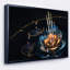 «Orange Blue Flower with Water Drops», impression-35124998-26668387