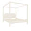 Lit plateforme à baldaquin en bois avec tête de lit Lurell, structure en bois massif, support de lattes, aucun sommier requis-128994760-128994762