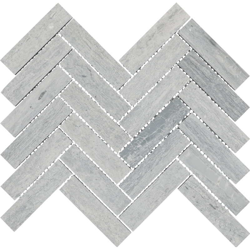 Daltile Fonte 1 x 4 mosaïque à chevrons (10 pièces par carton) (6,50 pieds carrés par carton), Gris foncé