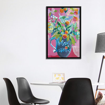 Pink Floral - Wall Art Print - Framed Canvas