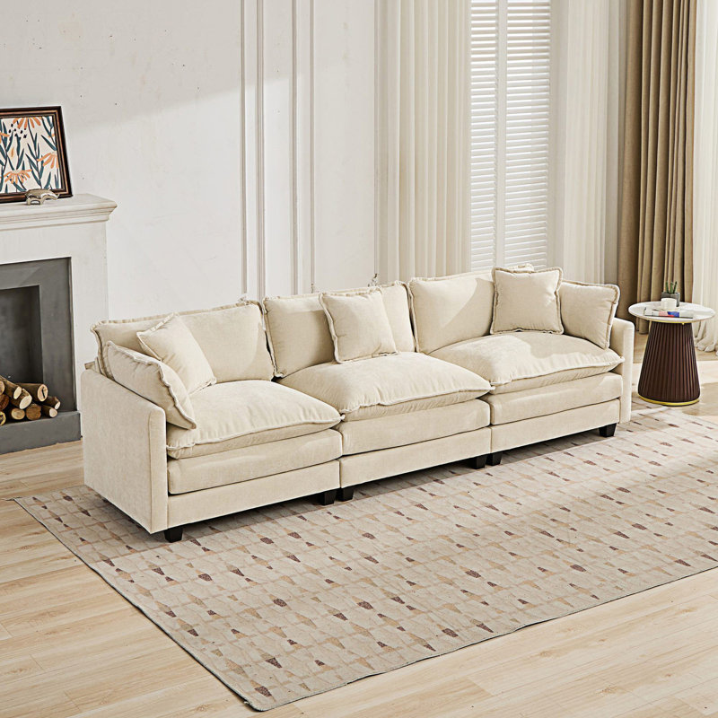 Canapé modulaire 3 places Cloud, Beige