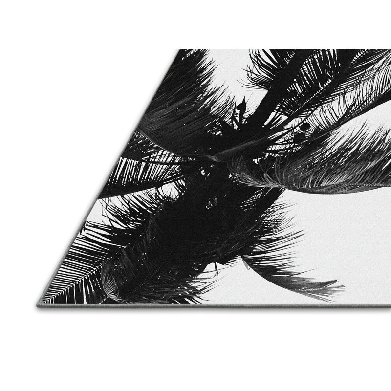 Tapis noir / blanc Aarien, Rectangle de 6 pi x 9 pi
