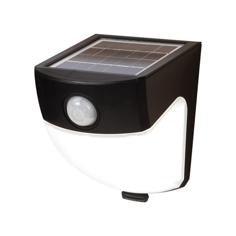 1 - Head Solar Powered Outdoor Security Wall Pack with Motion Sensor and Timer