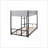 Twin-Over-Twin Sturdy Steel Bunk Bed - Separable, Noise-Free Vent Guardrail, Black &amp; Grey