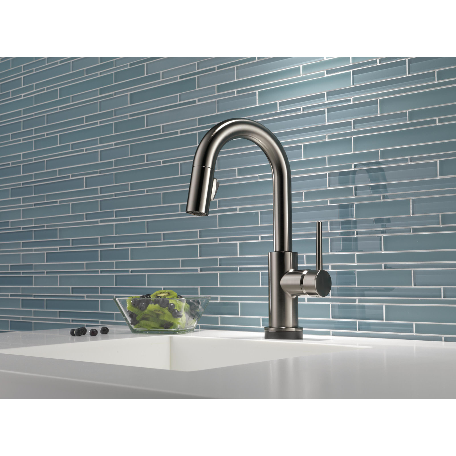 Trinsic Pull Down Touch Bar Faucet, Black Stainless