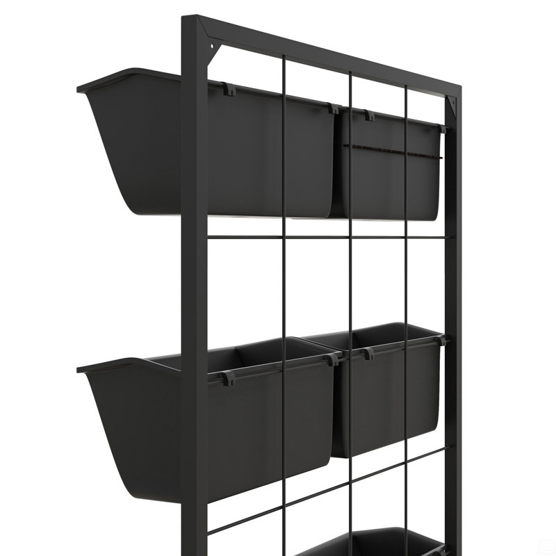Pot de fleurs mural à 3 niveaux avec 6 pots pour une utilisation intérieure et extérieure, support à plantes suspendu, pot à fleurs mural