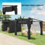 Pergola en métal 8 po x 8,5 po avec auvent rétractable et parois latérales-123542173-123542176