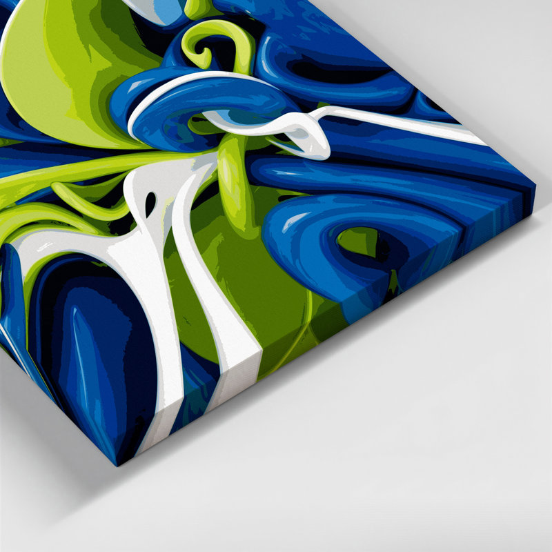 Art mural sur toile Biomorphic Abstraction 87, H 11 po x l 14 po