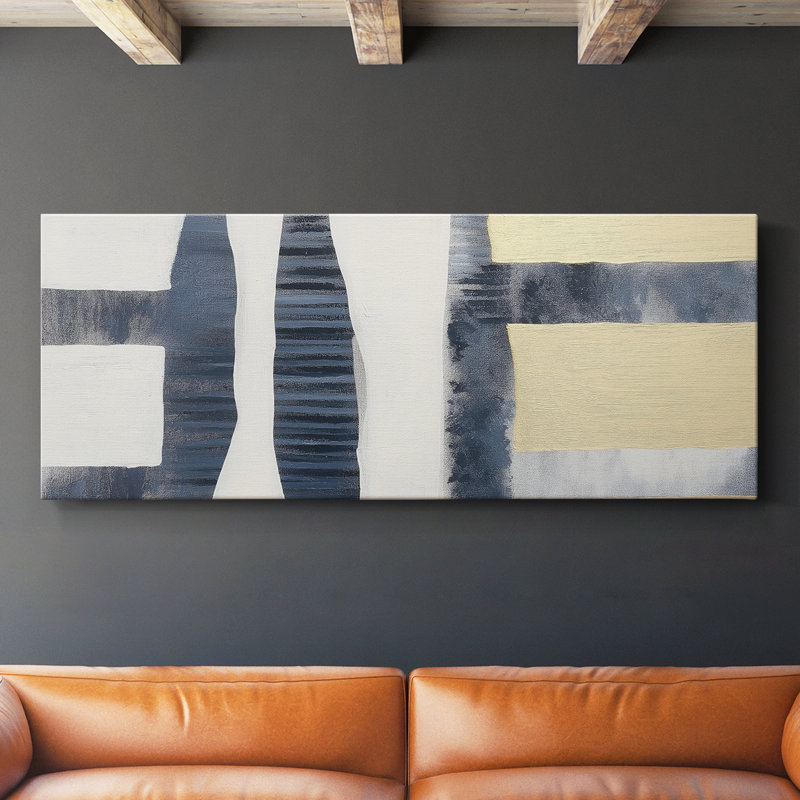 Abstract Series 9 #IX-Wide Gallery Wrapped Canvas, 12" H x 30" W
