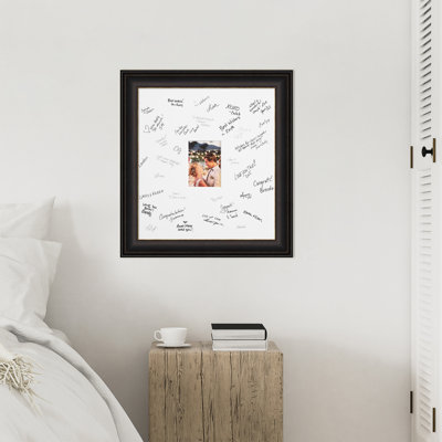 Trio Signature Mat Picture Frame, Photo Frame Wedding Guest Book Alternative, Autograph Picture Mat for Signature Board, Wedding Celebrations Graduations Support Encouragement or Retirement