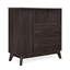 Élégante armoire de style Mid-Century moderne, en faux bois, d'une largeur de 35,06 po, d'un rangement spacieux avec des tablettes en bois chic de 38,42 po de hauteur et de poignées de tiroir-987679420
