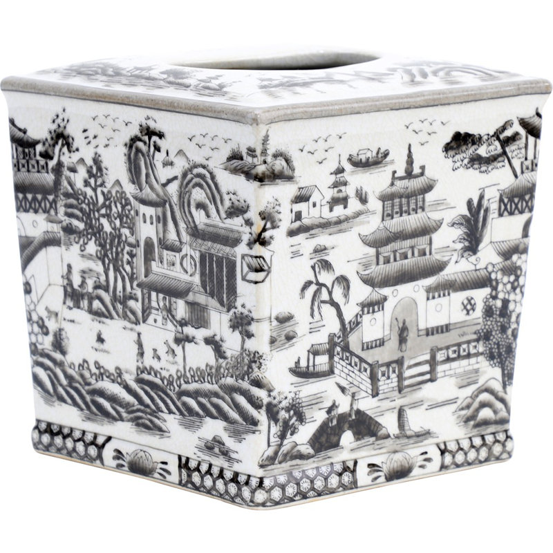 Boîte à mouchoirs en porcelaine