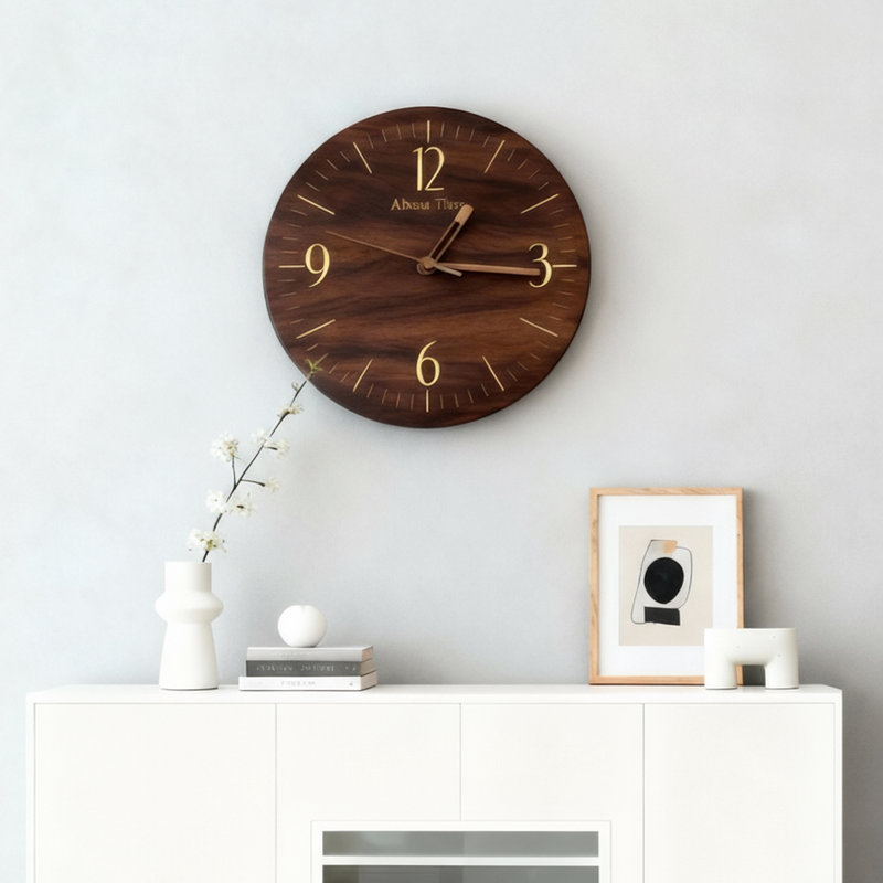 Horloges murales noires rondes, H 11,02 po x l 11,02 po