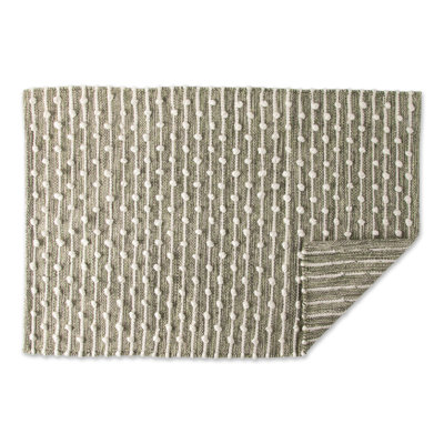 Tapis vert en coton Looped