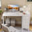 Computer Desk with 4 Drawers, Fabric Drawers Writing Desk-1619740136-1619740142