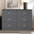 Allyannah 47" W 6-Drawer Manufactured Wood Double Dresser with Interlocking Drawers-1048630005