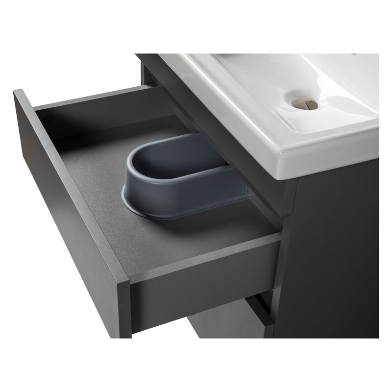 31.5'' Single Bathroom Vanity with Ceramic Top with Mirror