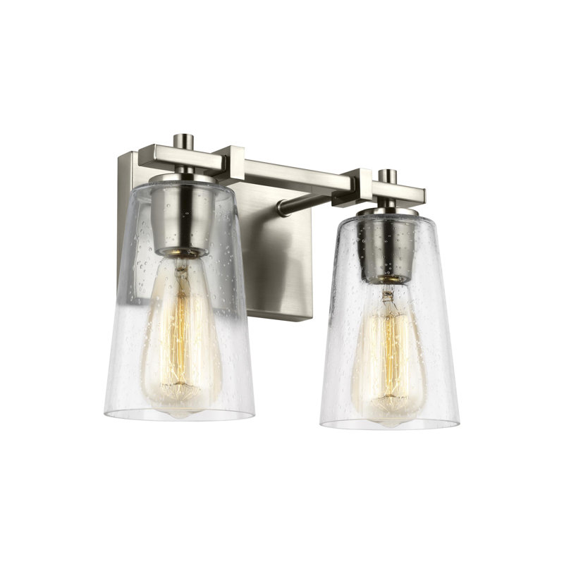 Coiffeuse à 4 lumières Noland, Nickel satiné