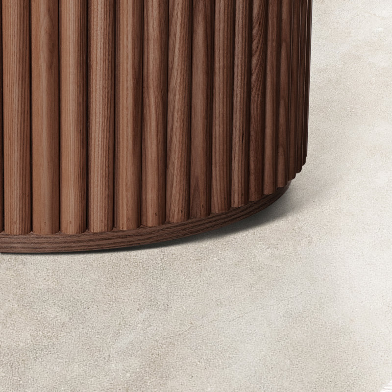 Astraea Round Wood Dining Table, 29.6"H x 40"L x 40"W, Walnut
