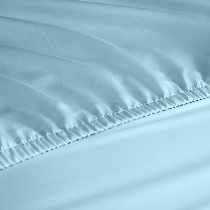 Ensemble de draps en rayonne de bambou 6 pièces , Aigue-marine branché, Ensemble de draps pour lit simple + un drap-housse