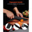 Ensemble de couteaux de cuisine avec bloc et aiguiseur, ensemble de couteaux allemand en acier inoxydable à haute teneur en carbone de 15 pièces, coutellerie de cuisine avec poignée ergonomique en PP, tige d'affûtage et bloc en bois, pour les cuisiniers amateurs