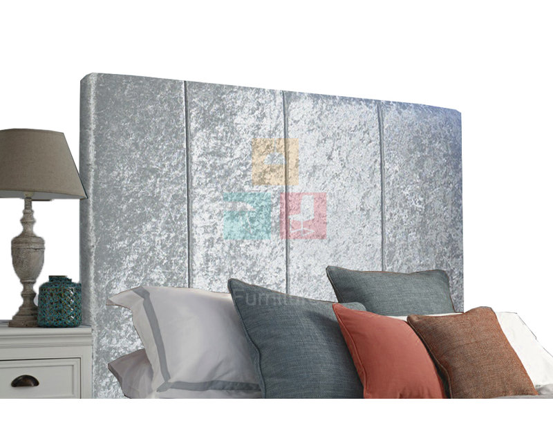 Alton Upholstered Headboard, Double (4'6), Silver