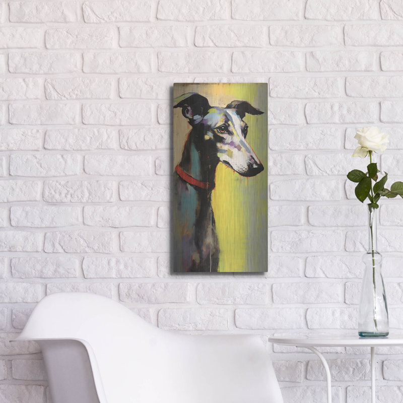 Lark Manor ™ «Greyhound 2» par Sean Parnell, art mural en métal, H 24 po x l 24 po