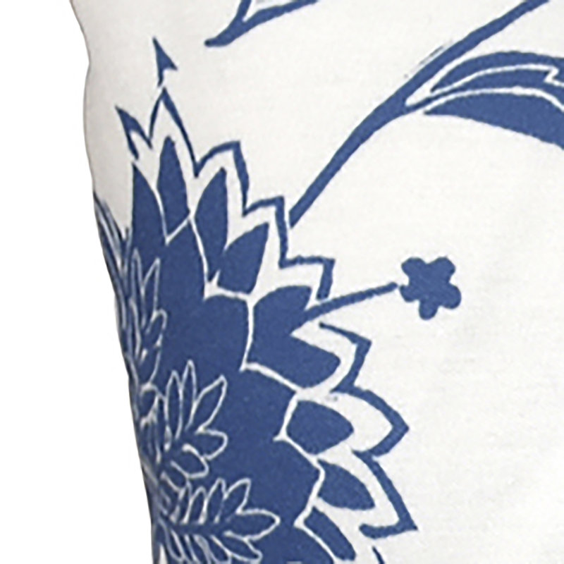 Botanical Blooms Floral Reversible Throw Pillow, 16" H x 16" W, Blue