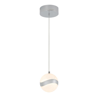 Alazah 1 - Light Chrome LED Sphere Pendant
