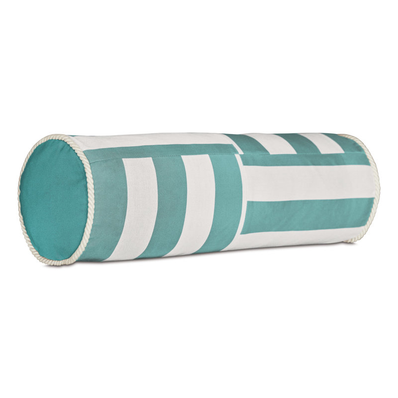 Coussin Riptide, Blanc / aqua
