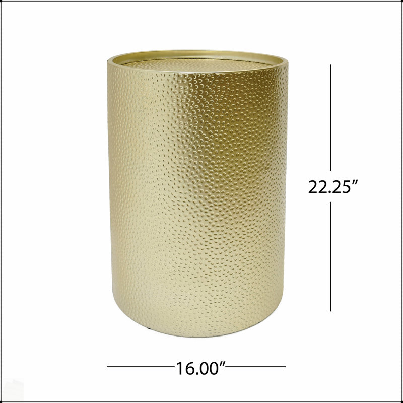 Ensemble de table d'appoint moderne en métal martelé, durable et élégant pour tout décor intérieur, aucun assemblage requis