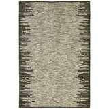 Dew Drop High Low Hand Woven Silk and Wool Abstract Area Rug