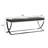 Sleek Black Bench With Surface And Frame For Hallway Elegant Upholstery Finish Interior