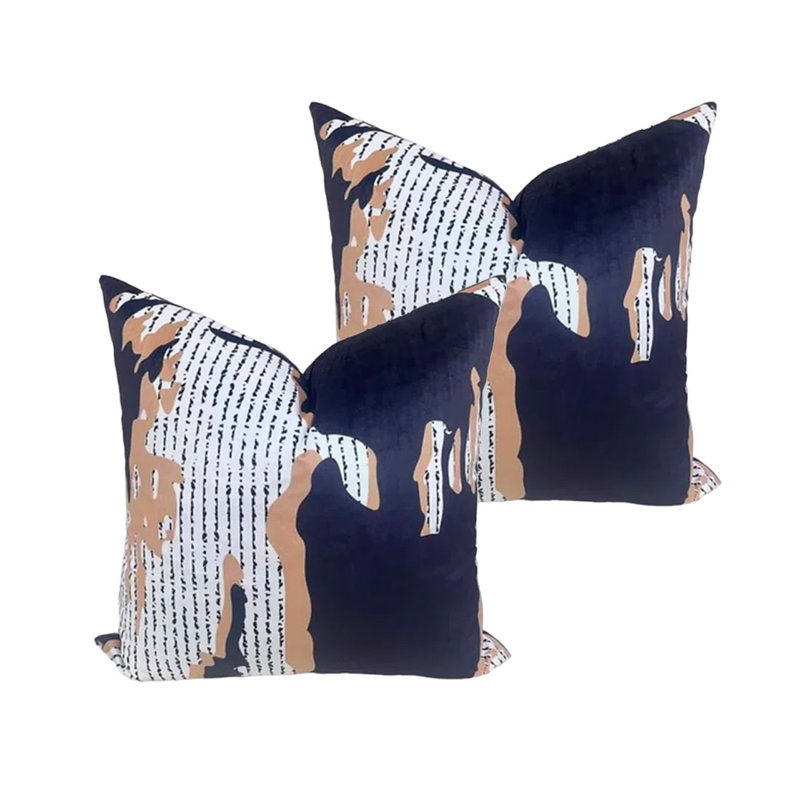 Housse de coussin carré en velours Azzitta