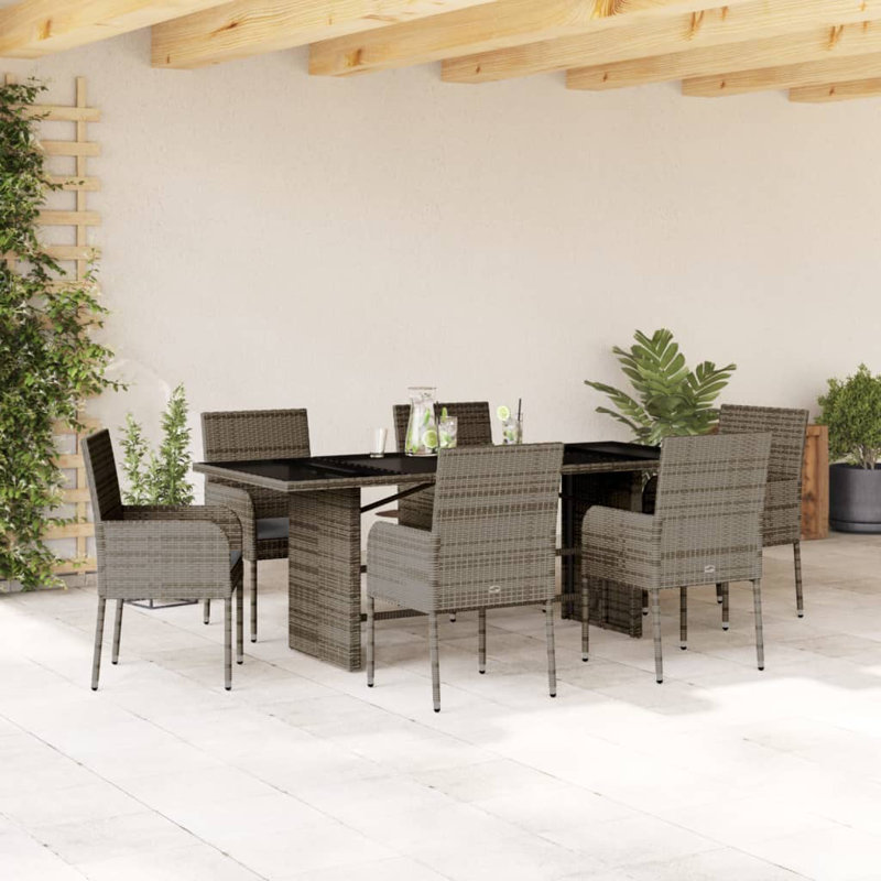  Garden Dining Set Grey, Dark Grey