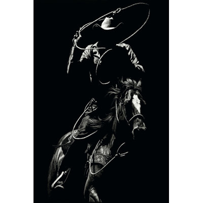 Scratchboard Rodeo VII - Wrapped Canvas Print