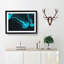 Neon Blue Jellyfish - Picture Frame Graphic Art Print-56861186-56861191