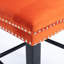 Revêtement contemporain en velours, coussin capitonné, pieds en bois, hauteur réglable, 2 (capitonnage orange orange, fabrication en bois massif)-121115358