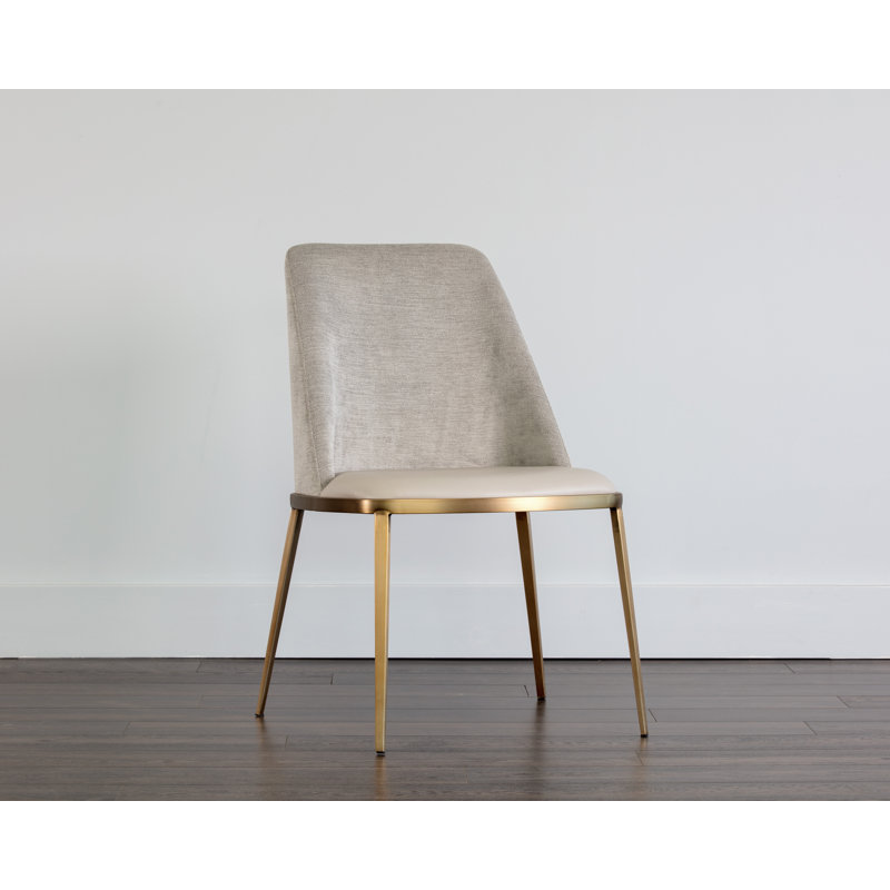 Dover Upholstered Dining Chair, Light Grey Performance