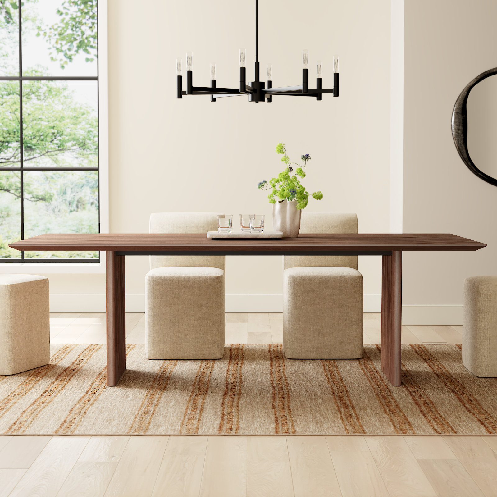 Davina 94'' Dining Table, Walnut
