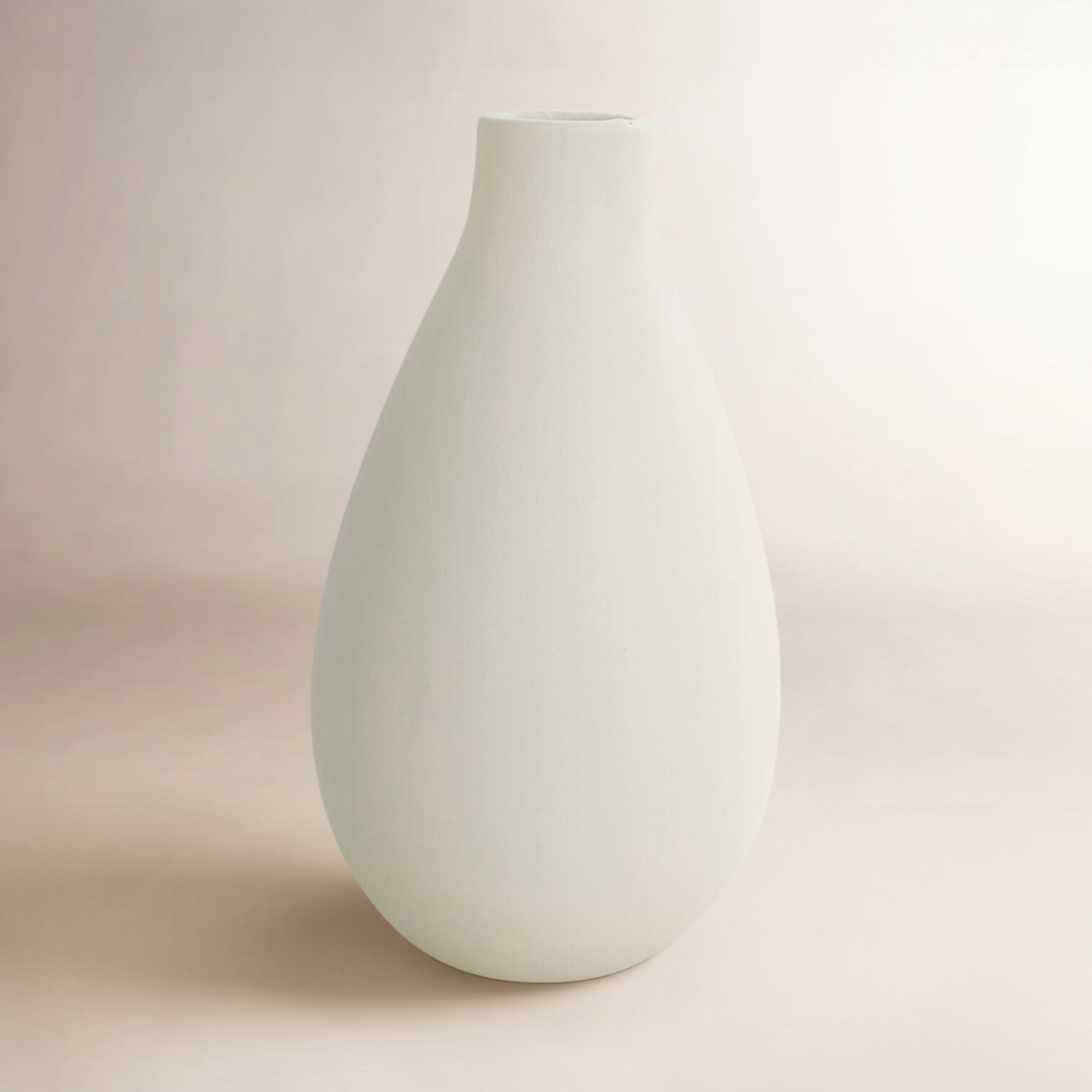 Mable Table Vase, White