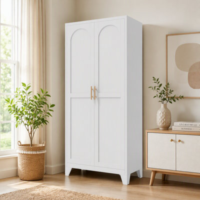 Armoire de rangement polyvalente avec portes et tablettes réglables, idéale pour organiser la chambre à coucher, le salon et la cuisine