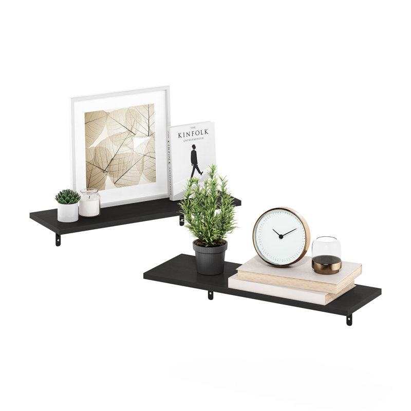 Authement Floating Shelf, Dark Espresso, 0.59" H x 23.62" W x 7.8" D