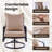 Set Of 2 Outdoor Patio Furniture, Swivel And Rocking Chairs With 4" Thick Cushions