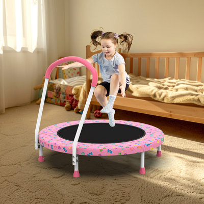 Mini trampoline d'intérieur pour enfants de 36 à 36 ans avec poignée amusante pour les enfants