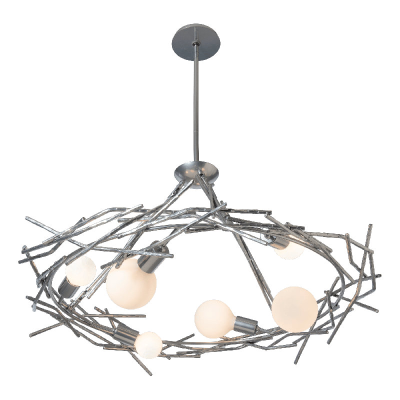 Brindille 6 - Light Sputnik Globe Chandliers, Sterling