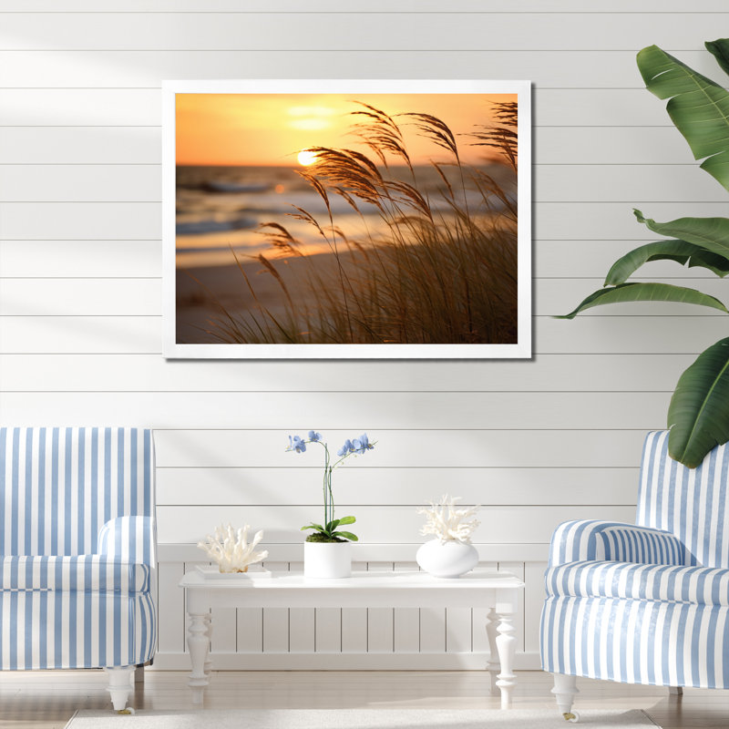 «Allenna Beach Breeze At Sunrise IX», reproduction sur toile, Cadre photo blanc, H 24 po x l 32 po x P 1 po