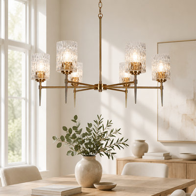 Lustre de salle à manger classique / traditionnel à 6 lumières à intensité variable